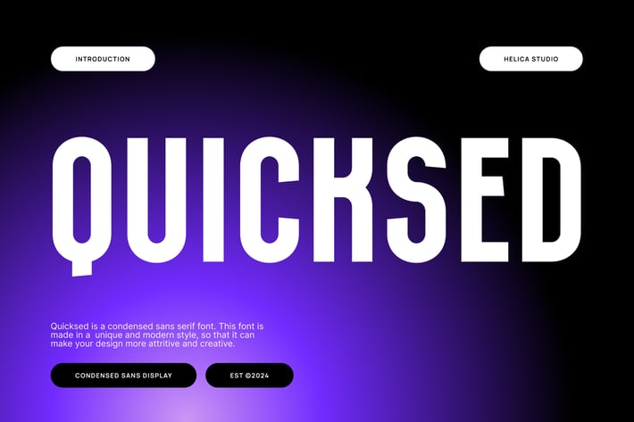 Quicksed Condensed Sans Display Font