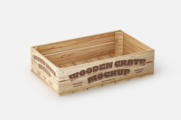 Wooden Crate Mockup