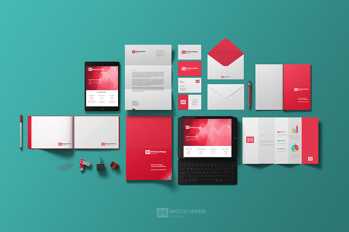 Identity Mockup 4k top view
