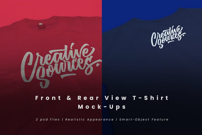 Front & Rear T-Shirt Mock-Ups