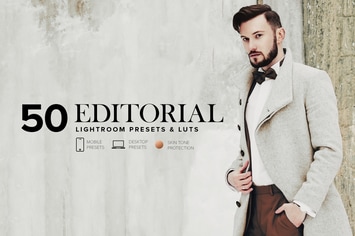50 Editorial Lightroom Presets and LUTs