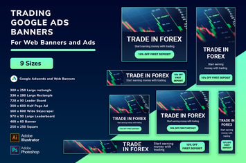 Trading Blue Google Ads and Web Banner & Posts