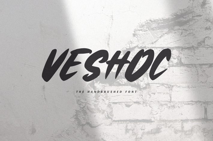 Veshoc - The Handbrushed Font