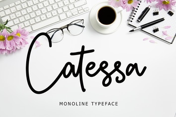 Catessa Monoline Typeface
