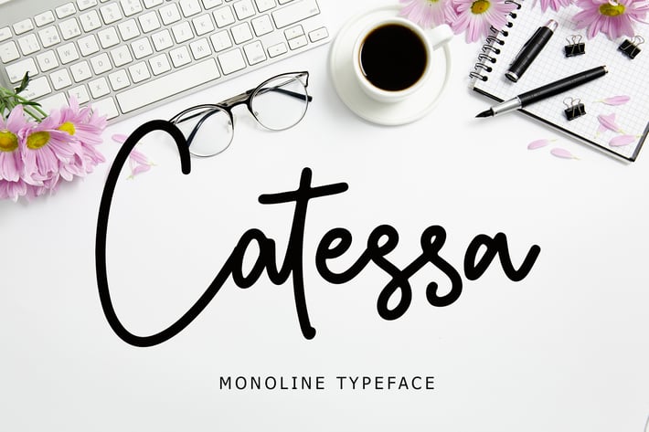 Catessa Monoline Typeface