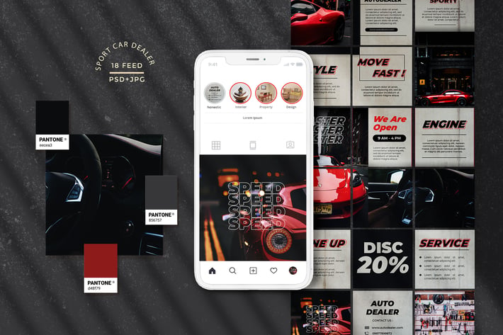 Automotive Instagram Puzzle Feed