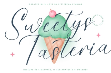 Sweetys Tasteria Modern Freestyle Font