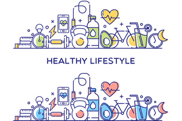Healthy Lifestyle Vector Illustration