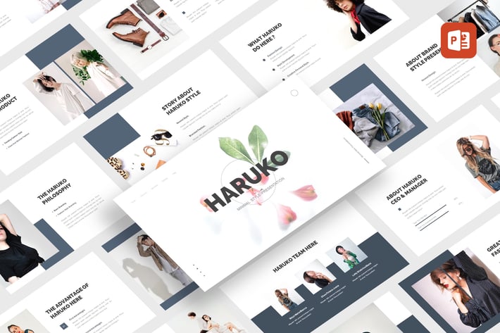 Haruko - Minimal Style PowerPoint Template