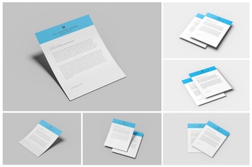 US Letter Stationery Paper Mockups