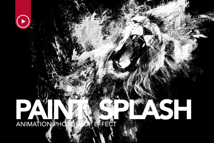 Paint Splash Animation Photoshop Action