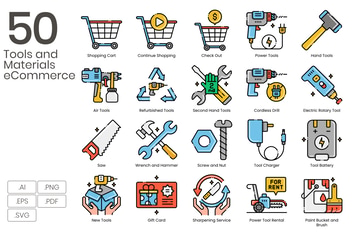 Tools and Materials eCommerce Icons