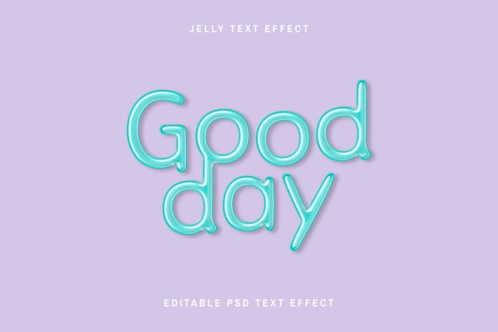 Editable jelly embossed text effect