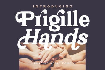 Prigille Hands Serif Font