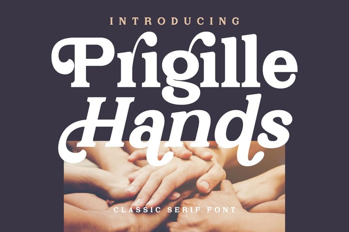 Prigille Hands Serif Font