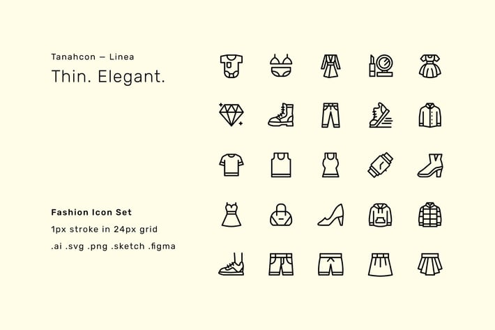 Fashion Icon Set - Linea