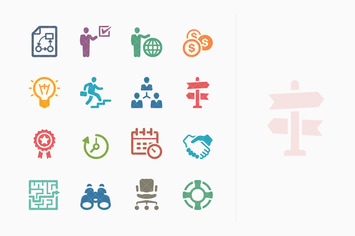 Business Icons Set 3 - Colored Series