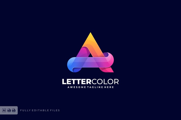 Letter A Colorful Logo Template