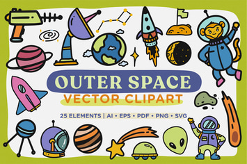Outer Space Vector Clipart