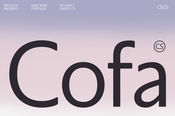 CS Cofa – Modern Font