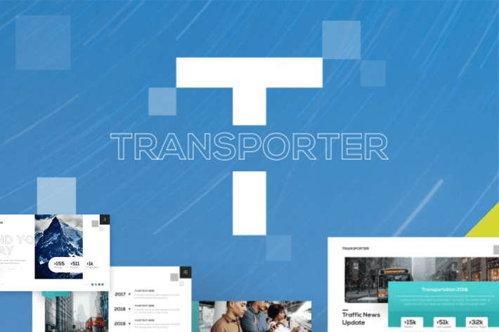 Transporter Transportation PowerPoint Template