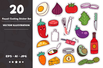 Kawaii Cooking Sticker Set