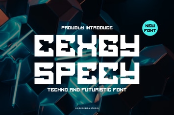 Cexgy Specy - Tech & Digital Font