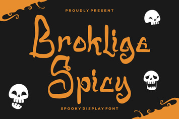 Broklige Spicy Spooky Display Font 