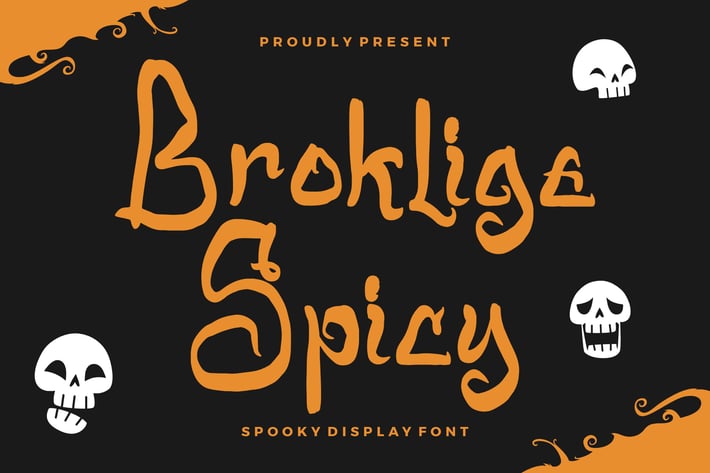 Broklige Spicy Spooky Display Font 
