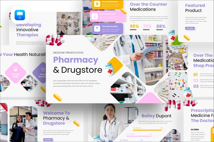 Pharmacy & Drugstore Keynote Presentation Template