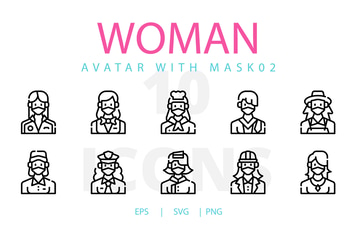 Woman avatar with mask 2