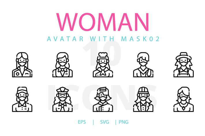 Woman avatar with mask 2