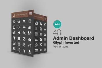 48 Admin Dashboard Glyph Inverted Icons