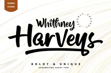 Whithney Harveys | Bold & Unique Script Font