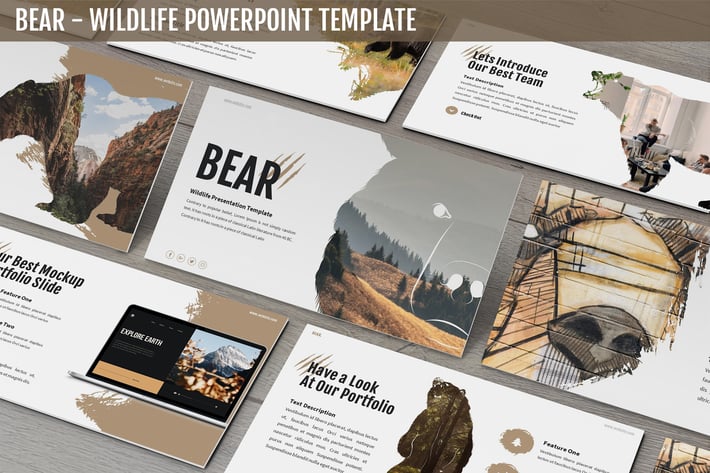 Bear - Wildlife Powerpoint Template