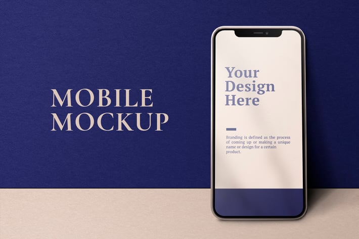 Smartphone screen mockup