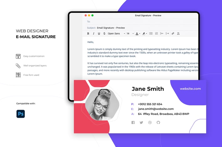 Designer E-mail Signature Template