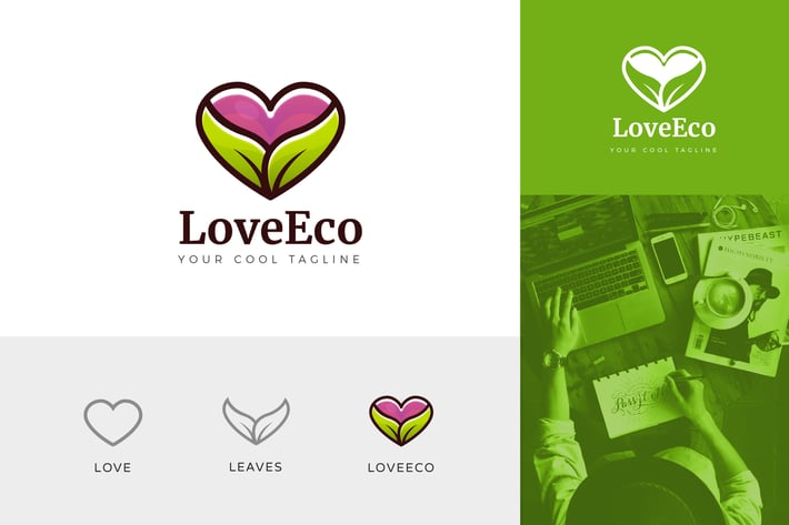 Love Eco Corporate Logo Vector Template