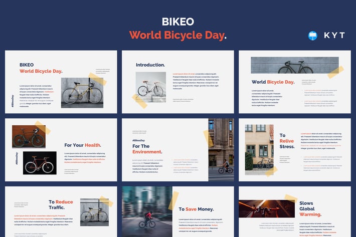 BIKEO - World Bicycle Day Keynote Template