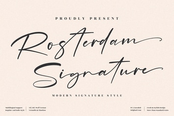 Rosterdam Signature Font