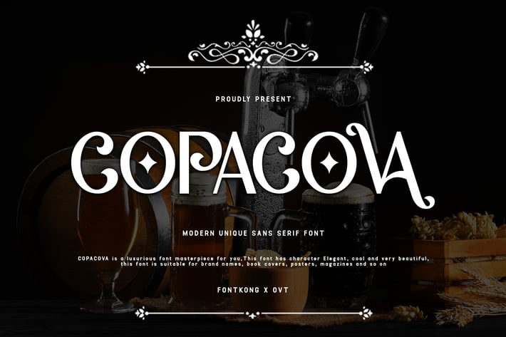 Copacova - A Modern Unique Sans Serif Font