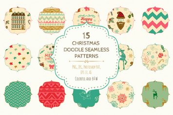 15 Christmas Seamless Patterns