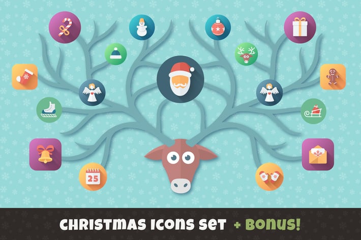 Christmas Flat Set | Vector Icons Bundle