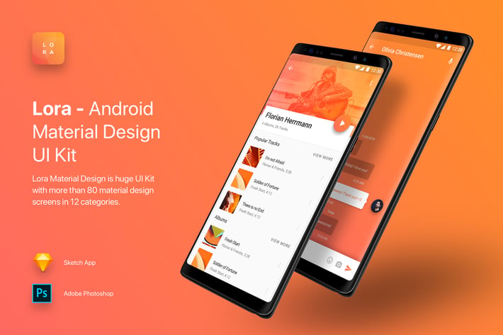 Lora - Android Material Design UI Kit