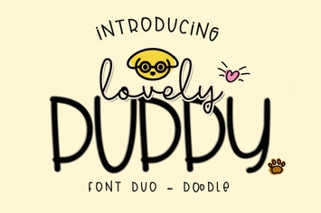 Lovely Puppy - Font duo with bonus
