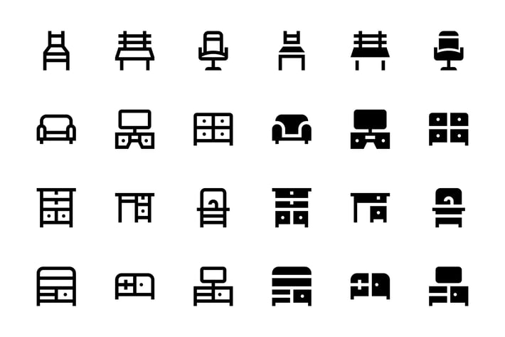 44 Furniture Icons