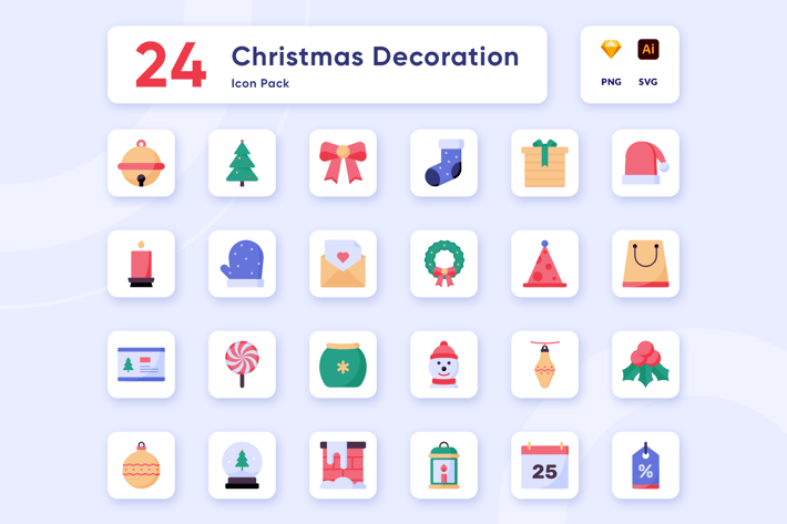 Christmas Decoration Icon Collection