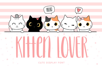 Kitten Lover Cute Display Font