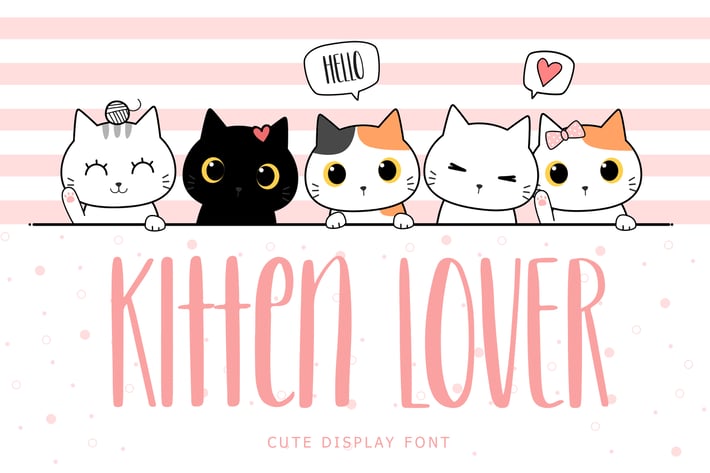 Kitten Lover Cute Display Font