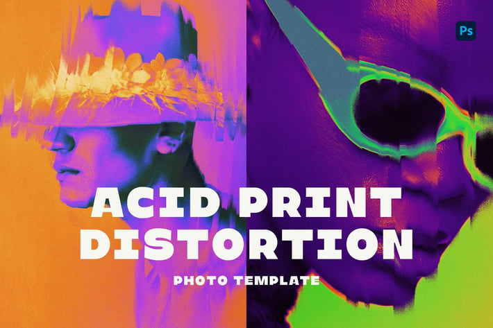 Acid Print Distortion Template